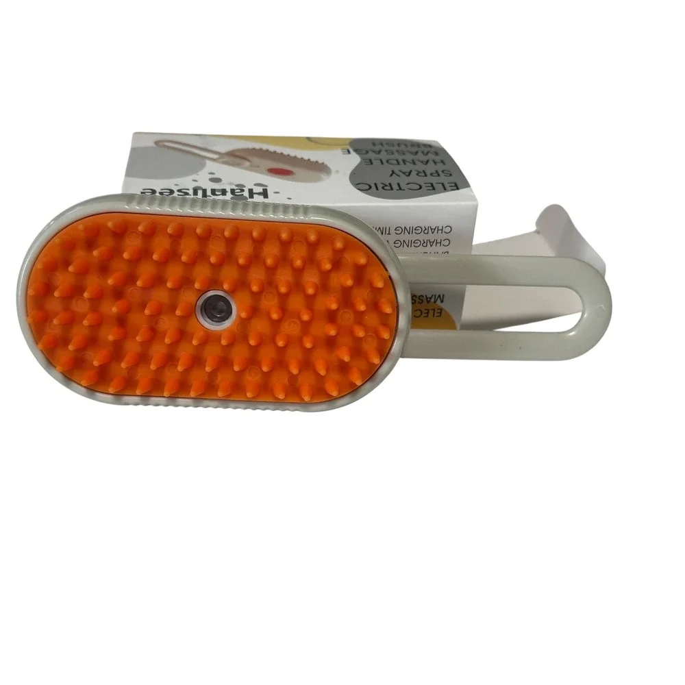 Hanlisee Electric Spray Handle Massage Brush Pet One Size Cream Excellent USB